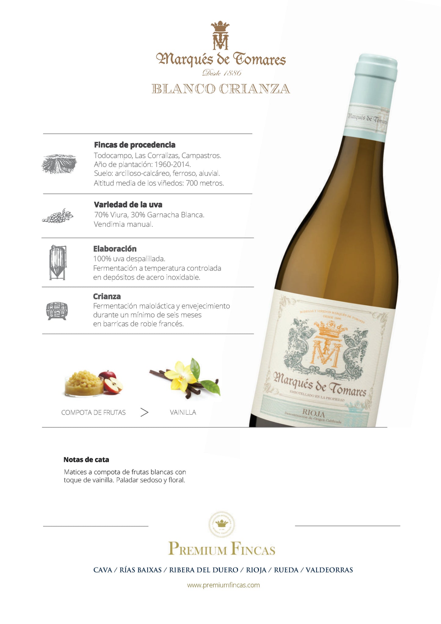 Marqués de Tomares Blanco Crianza